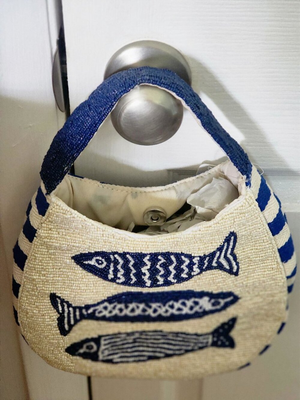 Lulu Beaded Mini Bag w/ Fish Theme "Coastal Resort" NWT